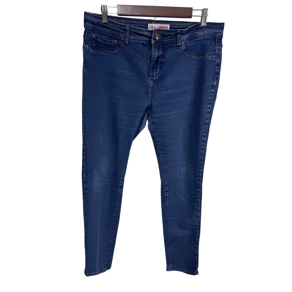 I.Q. &‎ Company 12 Blue Jeans Women Mid Rise Skinny Stretch